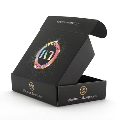 Prägung Debossing Cosmetic Black Mailer Box Perücke Aufbewahrungsbox Kundenspezifische Größe