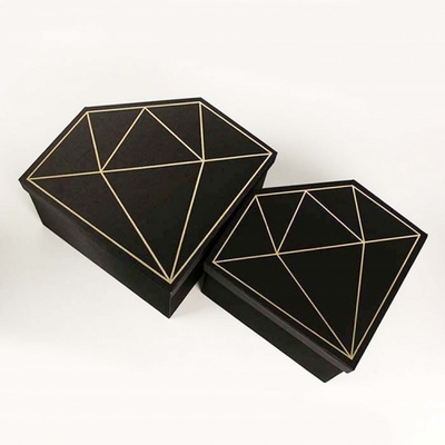 FSC Custom Printed Diamond Flower Box Gold Heißprägung Diamond Rose Box