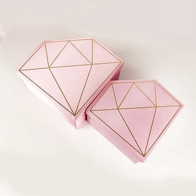 FSC Custom Printed Diamond Flower Box Gold Heißprägung Diamond Rose Box