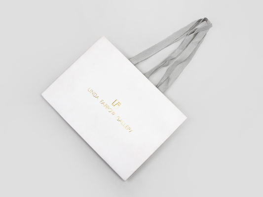 Weiße personalisierte Papiertüten High-End-Brillen Einkaufspapiertüten