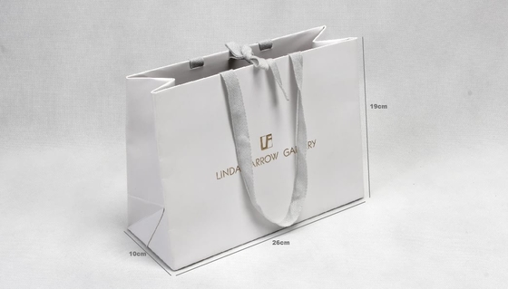 Weiße personalisierte Papiertüten High-End-Brillen Einkaufspapiertüten