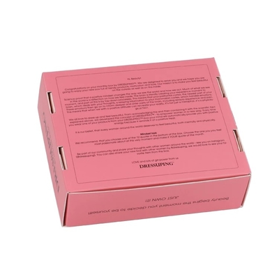 Gloss Matt Lackierung Pink Mailer Versandkarton Kosmetikverpackungen OEM-Logo