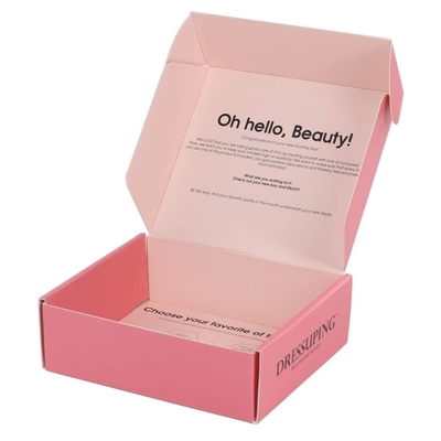 Gloss Matt Lackierung Pink Mailer Versandkarton Kosmetikverpackungen OEM-Logo