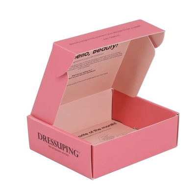 Gloss Matt Lackierung Pink Mailer Versandkarton Kosmetikverpackungen OEM-Logo