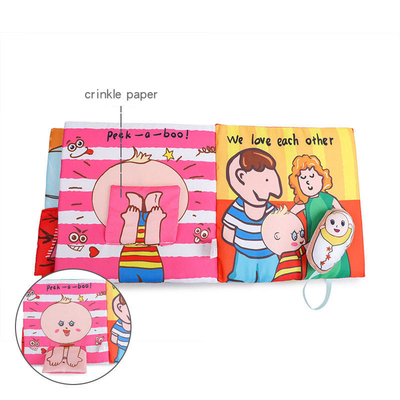 Glanz-Matt-Laminierung, weicher Stoff, Stoff, Buch, Kind, Kinder, leiser Buchdruck
