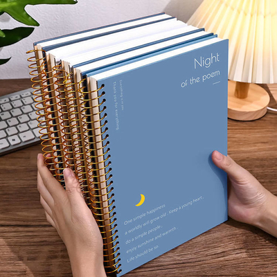 A4 A5 A6 B5 Notizbuch mit unbeschriftetem Einband, 128 g/m², 140 g/m² dickes Spiralnotizbuch