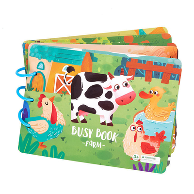 Frühe pädagogische Kinder Papierbuchdruck Vorschule Leises Buch Lehrmittel