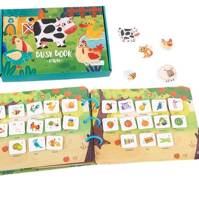 Frühe pädagogische Kinder Papierbuchdruck Vorschule Leises Buch Lehrmittel