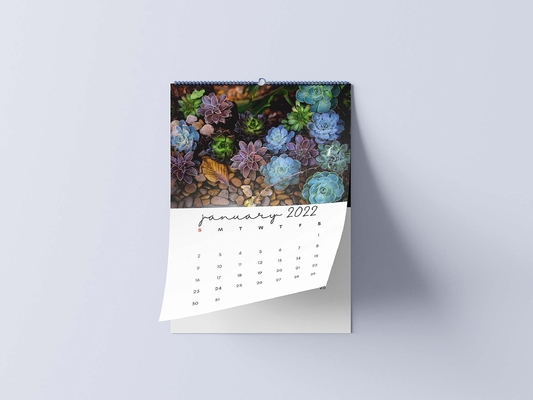 Tischkalender mit mattierter Laminierung zum Drucken von 600–1000 g/m² monatlichen Wandkalendern