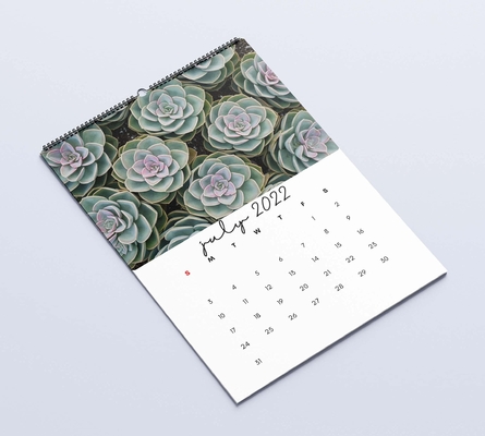 Tischkalender mit mattierter Laminierung zum Drucken von 600–1000 g/m² monatlichen Wandkalendern