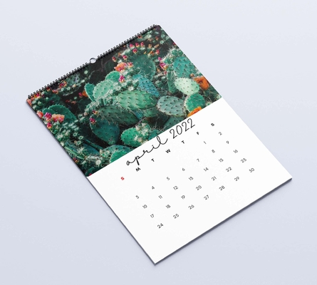 Tischkalender mit mattierter Laminierung zum Drucken von 600–1000 g/m² monatlichen Wandkalendern