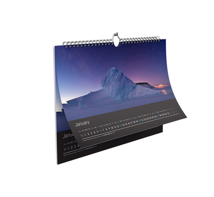 300 g/m² 350 g/m² UV-Beschichtung Landschaftskalender drucken Monatskalender