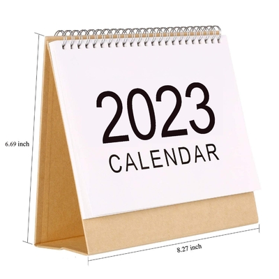 2023 Drucken des Monatskalenders 1400 g/m² 1800 g/m² Tischkalender aus Karton