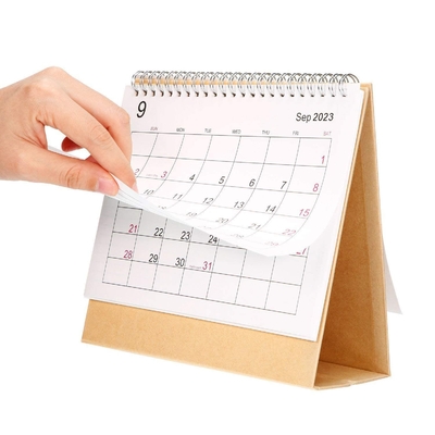2023 Drucken des Monatskalenders 1400 g/m² 1800 g/m² Tischkalender aus Karton