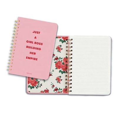 Kundenspezifisches gewundenes Notizbuch, das stationären Notizblock Kawaii Kraftpapier druckt