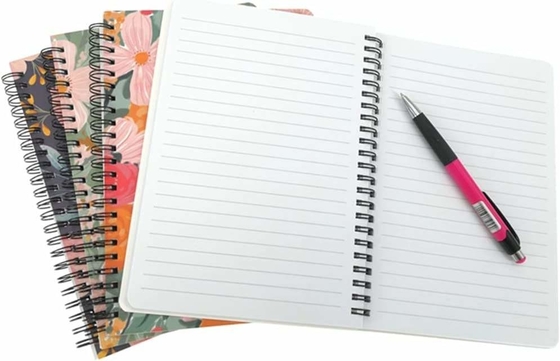 5,5 x 8,5 Zoll, 6 x 9 Zoll, 8,5 x 11 Zoll, Spiralnotizbuch, Druckjournal, drahtgebundenes, liniertes Skizzenbuch
