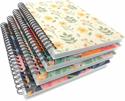 5,5 x 8,5 Zoll, 6 x 9 Zoll, 8,5 x 11 Zoll, Spiralnotizbuch, Druckjournal, drahtgebundenes, liniertes Skizzenbuch