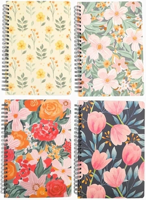 5,5 x 8,5 Zoll, 6 x 9 Zoll, 8,5 x 11 Zoll, Spiralnotizbuch, Druckjournal, drahtgebundenes, liniertes Skizzenbuch