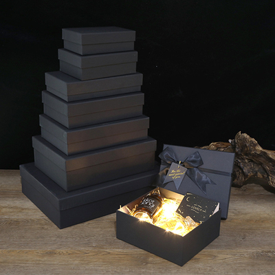 OEM ODM 1 Farbdruck schwarz steife Box Luxus Geschenkverpackungsbox