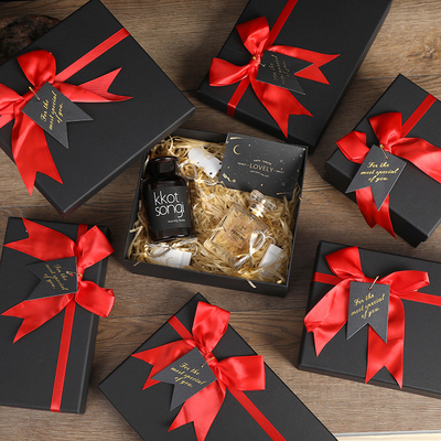 OEM ODM 1 Farbdruck schwarz steife Box Luxus Geschenkverpackungsbox