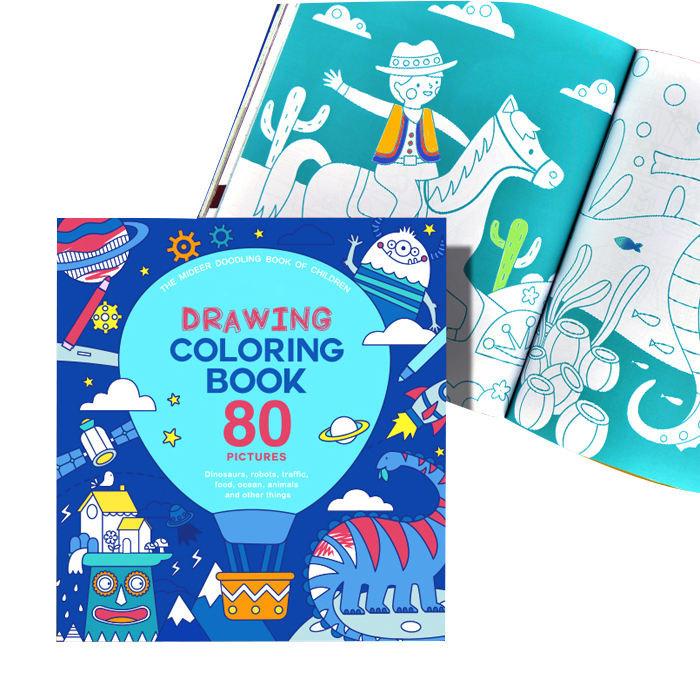 Benutzerdefinierte Softcover Kinderbuchdruck Zeichnung Malbuchdruck für Kinder