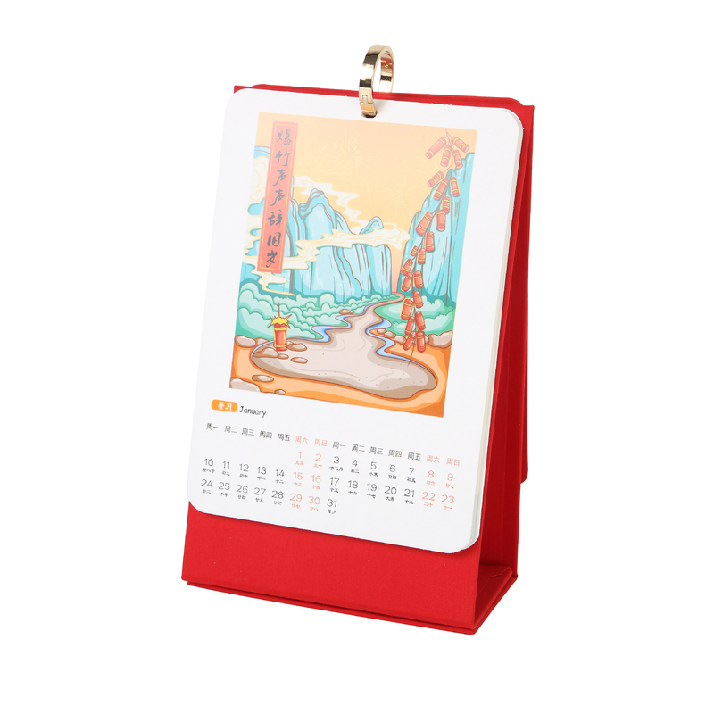 Schreibtisch benutzerdefinierter Kalender für den Druck 2024 in Pantone-Farbe